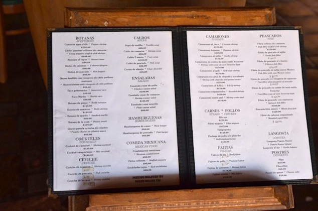  Baja Mar restaurant menu