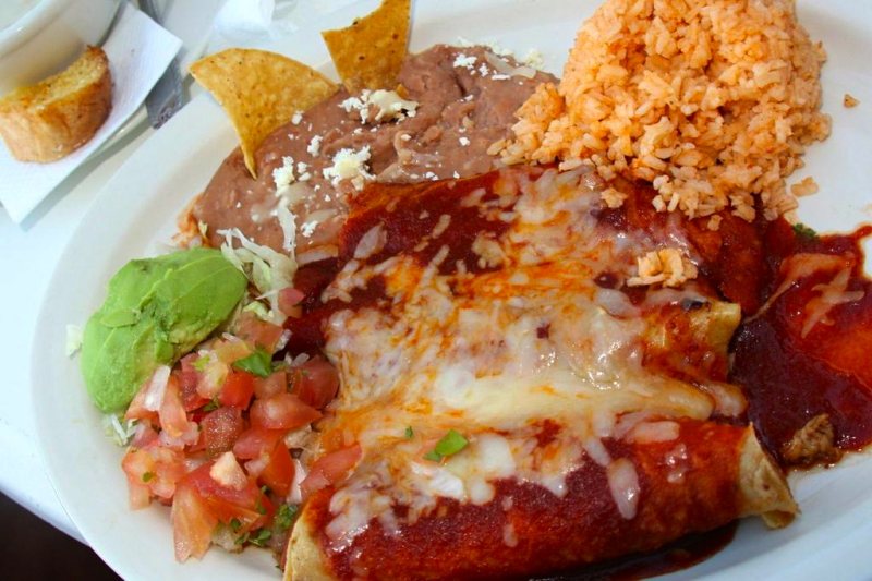 Mexican combination dish at El Cortez San Felipe Restaurant