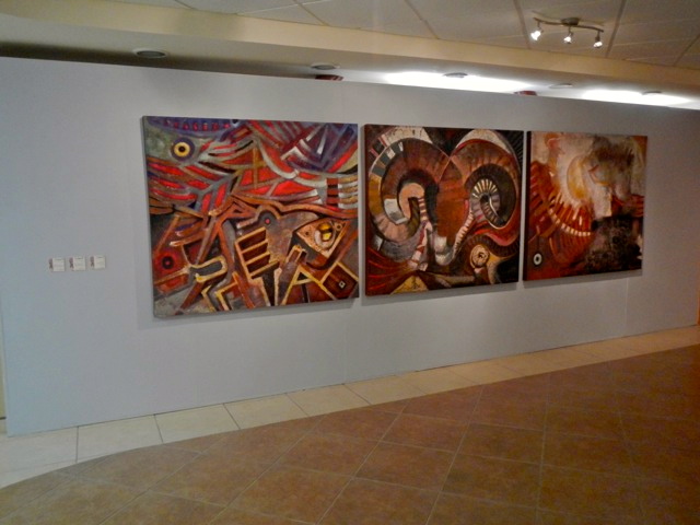 San Felipe Cultural Center - Art Exhibit on wall