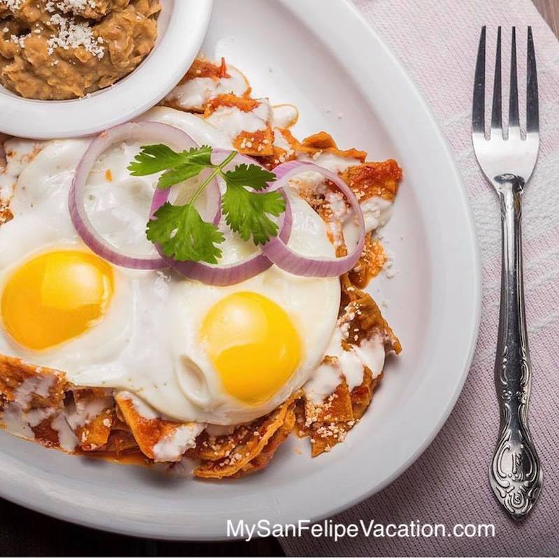 Breakfast plate at El Cortez Restaurant San Felipe, Baja, Mexico