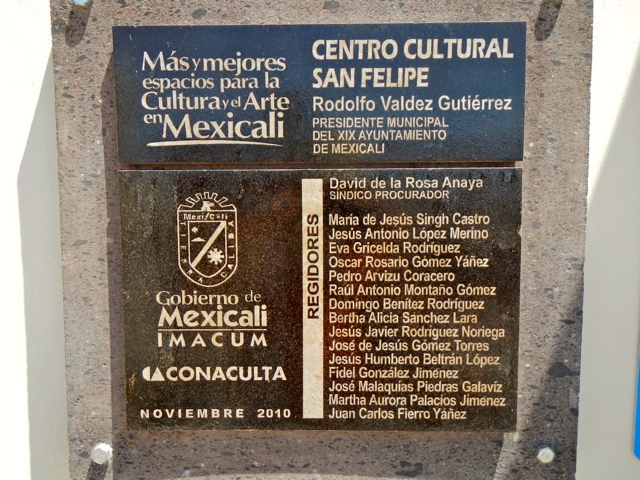 San Felipe Cultural Center Sign