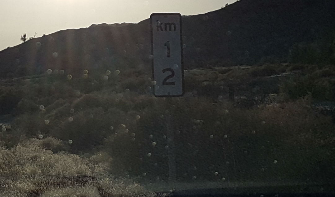 KM 12 marker San Felipe-Puertecitos Highway 1